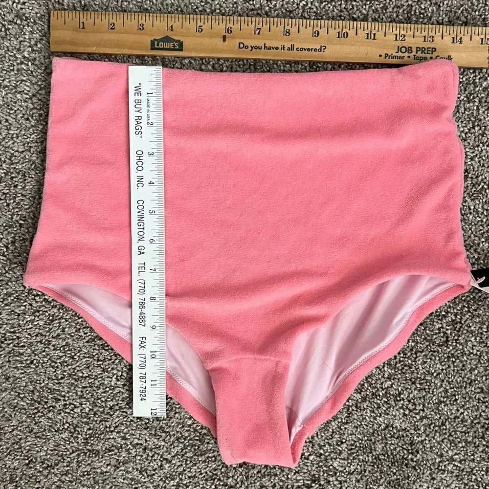 Victoria’s Secret Terry Bikini, NWT, 36DD Push Up Top, High Waisted M Botttoms